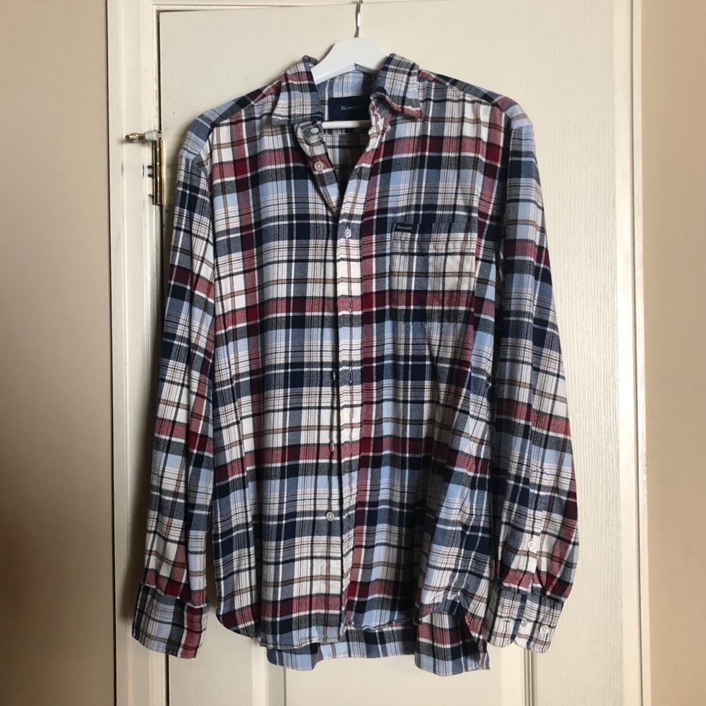 Faconnable Button Down Plaid Shirt - image 1